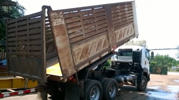 ขายรถพ่วงแม่-ลูกดั้มสามมิตร ISUZU FXZ360 ปี 52 ทะเบียนพร้อมโอนครับ