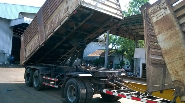 ขายรถพ่วงแม่-ลูกดั้มสามมิตร ISUZU FXZ360 ปี 52 ทะเบียนพร้อมโอนครับ