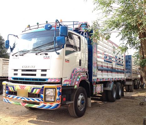 ฝากขายรถพ่วง22ล้อ DECA 360 ปี55 กระจกมองข้างยื่นไปข้างหน้า กระบะเหล็กคอกสูงไม่ดัมพ์ ลูกพ่วง3เพลายาว7เมตร (มี ป.1)