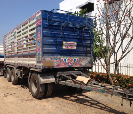 ฝากขายรถพ่วง22ล้อ DECA 360 ปี55 กระจกมองข้างยื่นไปข้างหน้า กระบะเหล็กคอกสูงไม่ดัมพ์ ลูกพ่วง3เพลายาว7เมตร (มี ป.1)