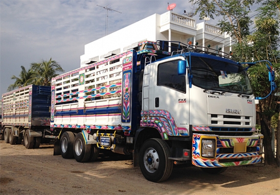 ฝากขายรถพ่วง22ล้อ DECA 360 ปี55 กระจกมองข้างยื่นไปข้างหน้า กระบะเหล็กคอกสูงไม่ดัมพ์ ลูกพ่วง3เพลายาว7เมตร (มี ป.1)