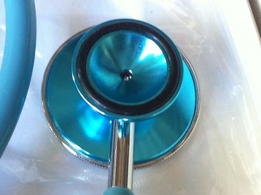 ชุดหูฟังแพทย์ Stethoscope ชนิด Dual type ฟังเสียงได้ 2 ด้านชองใหม่สีฟ้า จากญี่ปุ่นพร้อมกล่องบรรจุ
