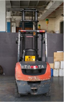 จำหน่าย Forklift Toyota 3 ตัน รุ่น 8 ดีเซล 8FD30 **ญี่ปุ่น** เสา 5 เมตร มี Side Shift งา 1.2 เมตร
