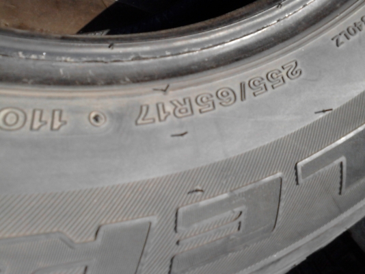 255/65R17 BRIDGESTONE DUELER H/T 840 ปี 2012  มี 1 เส้น  TEL.081-427-3941