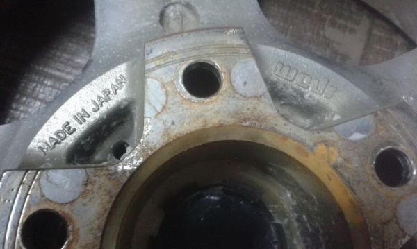 ขายล้อVipญี่ปุ่นลึกๆของWEDS 5ก้านคู่โคมเมียมล้อ2ชิ้นหมุดทองรอบ