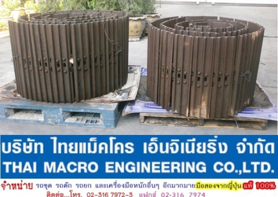 โซ่ PC100-3  พร้อมแผ่น(แท้)  KOMATSU (70 cm.) เก่านอกญี่ปุ่นแท้(46 ข้อ)  สวย