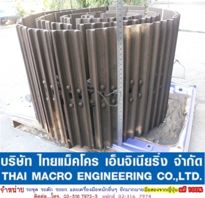 โซ่ PC100-3  พร้อมแผ่น(แท้)  KOMATSU (70 cm.) เก่านอกญี่ปุ่นแท้(46 ข้อ)  สวย