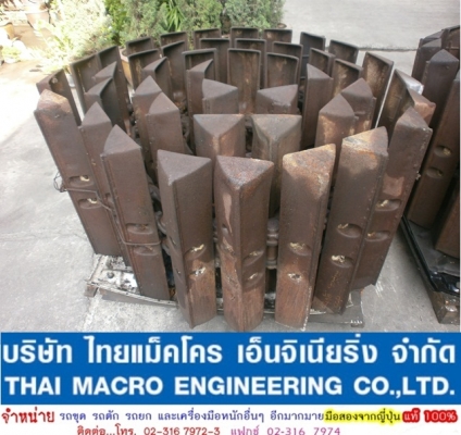 โซ่ D60P-6 พร้อมแผ่น(แท้) รถดัน KOMATSU (90 cm.) เก่านอกญี่ปุ่นแท้(44 ข้อ) ตัด 1ข้อ สวย