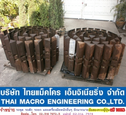 โซ่ D60P-6 พร้อมแผ่น(แท้) รถดัน KOMATSU (90 cm.) เก่านอกญี่ปุ่นแท้(44 ข้อ) ตัด 1ข้อ สวย