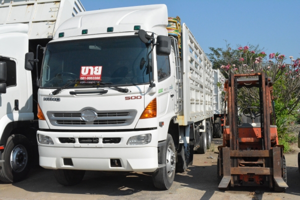 HINO MEGA GY 380 hp 2 คานหน้า กระบะเหล็กไม่ดั้ม + ลูกพ่วง 3 คาน ส่งจัดไฟแนนซ์ได้