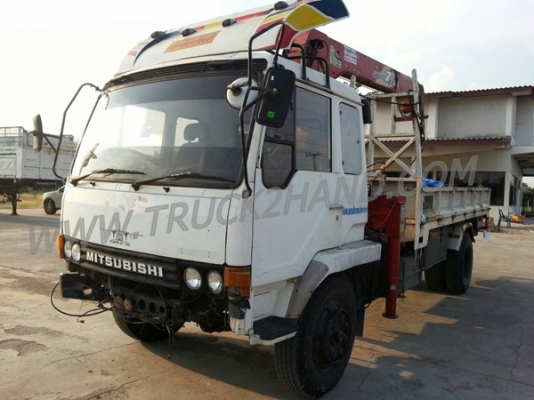 รถบรรทุก  6 ล้อติดเครน  MITSUBISHI   รุ่น FK455J  เครนขนาด 5 ตัน