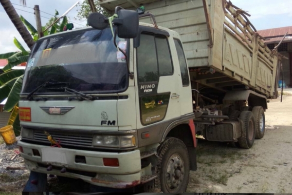 ขายรถพ่วง HINO 3M แม่+ลูกดั๊ม กระบะเหล็กสามมิตร