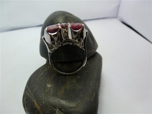 แหวนเงินพลอยทับทิมแท้