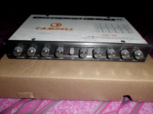 ขายปรีแอมป์5แบนCAMBELL CBE-50 ราคาถูกใช้งานน้อยมาก เบสหนัก กลางใส ถอดออกเพราะขายรถไป