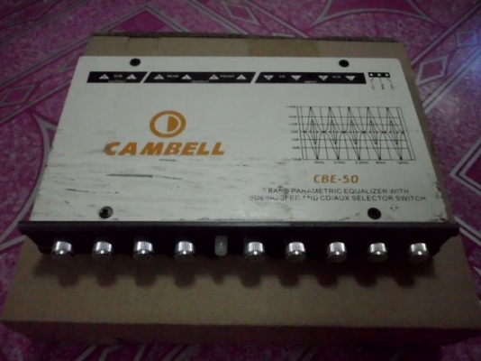 ขายปรีแอมป์5แบนCAMBELL CBE-50 ราคาถูกใช้งานน้อยมาก เบสหนัก กลางใส ถอดออกเพราะขายรถไป