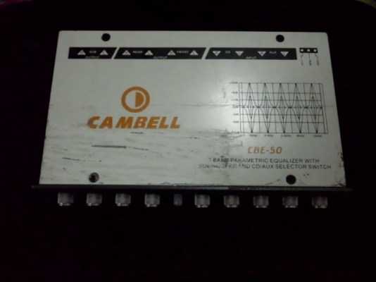 ขายปรีแอมป์5แบนCAMBELL CBE-50 ราคาถูกใช้งานน้อยมาก เบสหนัก กลางใส ถอดออกเพราะขายรถไป