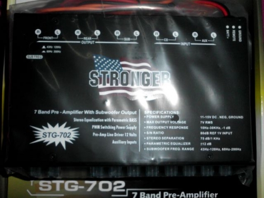 ขายปรีแอมป์7แบนด์ ของดีมียี่ห้อSTRONGER  STG-720 ขายถูก1000