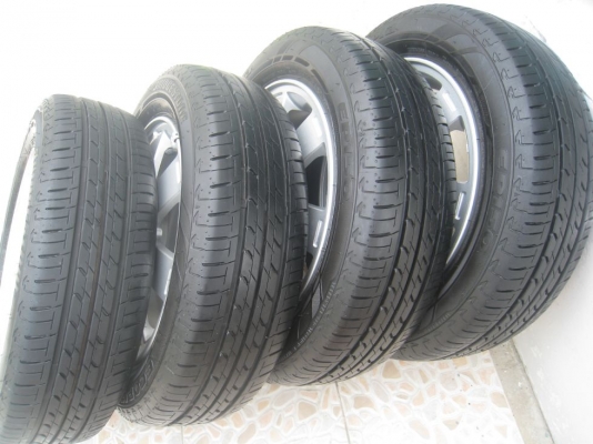 ขายล้อแม็กเดิม Mitsubishi mirage 14"x4.5" 4รู 100 et46 +ยางปี12 (081-3747940)