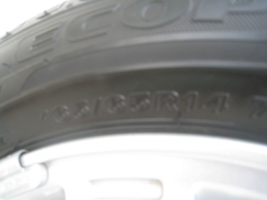 ขายล้อแม็กเดิม Mitsubishi mirage 14"x4.5" 4รู 100 et46 +ยางปี12 (081-3747940)