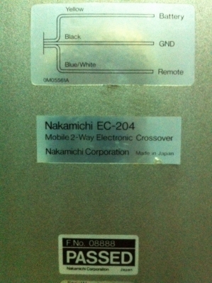 ชุด Crossover Nakamichi EC-204และ EC-302 มือ2 ญี่ปุ่น