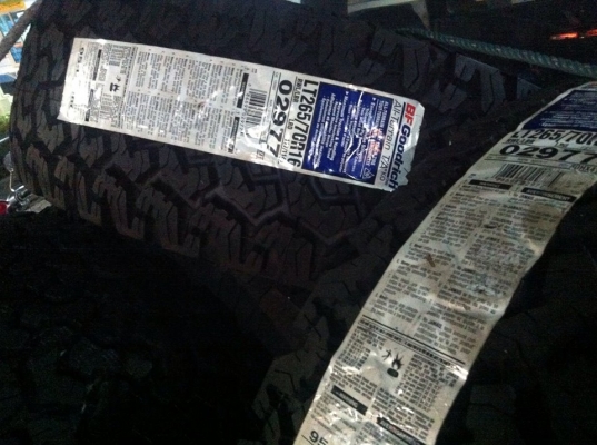 ยางใหม่BF Goodrich All-terrain 265 70 r16/265 75 r16/31 10.5 r15