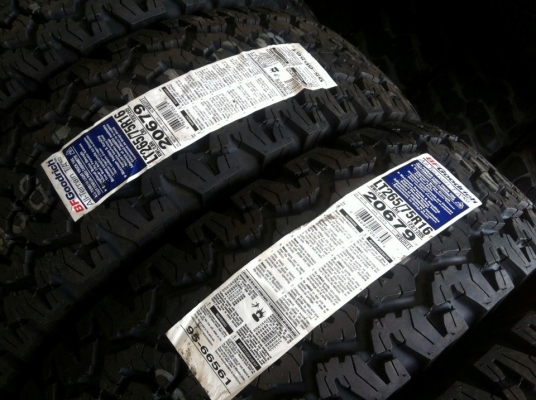 ยางใหม่BF Goodrich All-terrain 265 70 r16/265 75 r16/31 10.5 r15