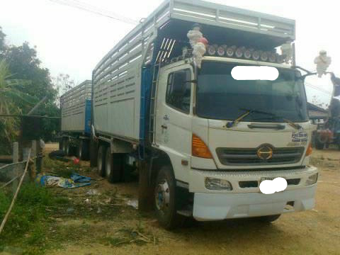 ขายรถบรรทุก 22 ล้อพ่วงแม่ลูกดัมพ์ HINO MEGA 320 แรงม้าปี 2548 ลูกพ่วง 3 เพลา ราคา 2000000