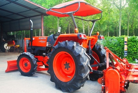 ขายรถไถKubota L4508DI สเปเชียล(4WD) พร้อมใบมีดหน้า และโรตารีช้าง