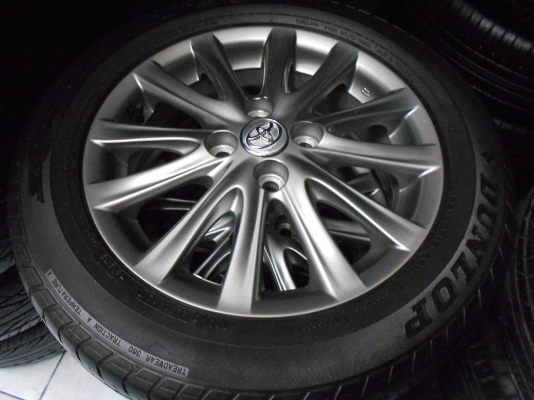 ขายล้อแม็ก Toyota Vios 12 ก้าน ขอบ 15 (สีรมดำ)พร้อมยาง Dunlop 185/60/15 ปี 12/เทิร์นได้ ใส่ฟรี ส่งฟรี