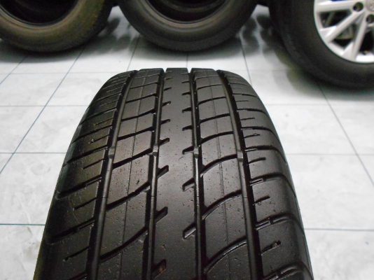 ขายล้อแม็ก Toyota Vios 12 ก้าน ขอบ 15 (สีรมดำ)พร้อมยาง Dunlop 185/60/15 ปี 12/เทิร์นได้ ใส่ฟรี ส่งฟรี