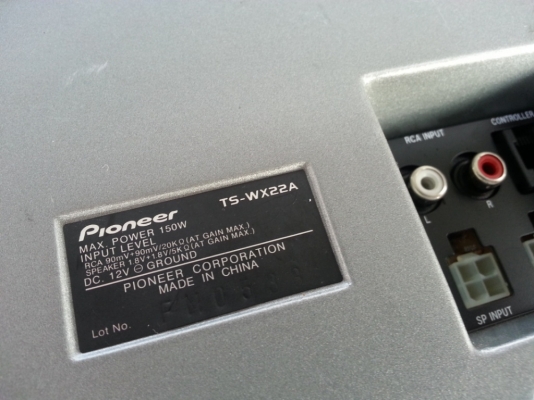 Sub Box Pioneer TS-WX22A ดอก 8 นิ้ว มือสองญี่ปุ่น Sub Box Pioneer TS-WX22A ดอก 8 นิ้ว มือสองญี่ปุ่น