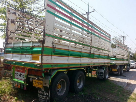 ขายพ่วงHINO วางเครื่องแดวู 320แรง 2เพลา ช่วงล่างZM พ.เพาเวอร์ เบรกทิฟฟี่ เครื่องดี คัชซีสวย ยางดี ภายในสวย แอร์เย็น สภาพพร้อมใช้งาน เอกสารพร้อมโอน จัดไฟแนนซ์ได้ เงื่อนไขง่ายๆวันเดียวรับรถ สนใจโทร 090-8588220คุณนะ 093-3258446คุณบิวตี้ ID:narong498 หรือ www