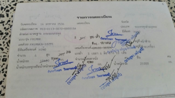 รถฮีโน่ 10 ล้อดั้ม FM1M  เปลื่ยนเครื่อง 320 แรงม้า. ปี 36    สนใจติดต่อ  081 - 6079515