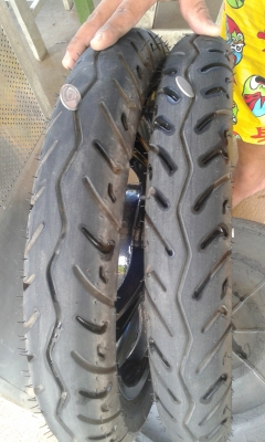 ขาย ล้อแม๊ค ฟิโน่ มีโอ (ตะกูลยามาฮ่า)ขอบ 14 พร้อมยาง ใหม่ ถุก