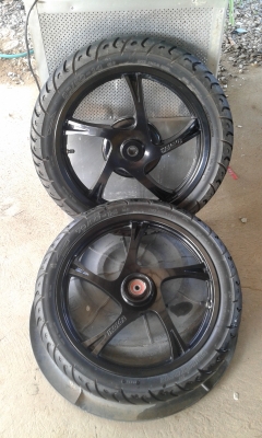 ขาย ล้อแม๊ค ฟิโน่ มีโอ (ตะกูลยามาฮ่า)ขอบ 14 พร้อมยาง ใหม่ ถุก