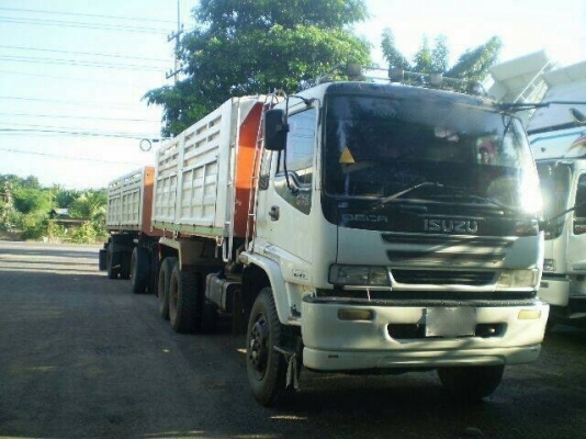 ขายรถพ่วง 18 ล้อ 2เพลา แม่.ลูก กระบะเหล็กดั้ม ISUZU .270 ปี.47  รถเก็บสีรายละเอียดใหม่ ทั้งแม่.ลูก สนใจโทร