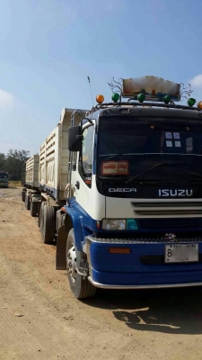 ขายดาวน์รถพ่วง 22 ล้อ 2 เพลา กระบะเหล็กดั้ม ISUZU 270 ปี.50 สะภาพสวย ราคา.650000 สนใจโทร