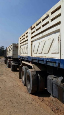 ขายดาวน์รถพ่วง 22 ล้อ 2 เพลา กระบะเหล็กดั้ม ISUZU 270 ปี.50 สะภาพสวย ราคา.650000 สนใจโทร