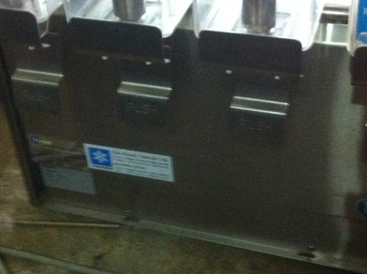 เครื่องจ่ายน้ำหวานและทำความเย็นในตัวแบบ 4 โถ ขนาดความจุแต่ละช่อง 10 ลิตร