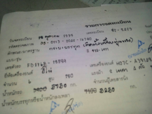 HINO.FD.176.เครื่องHO7C.ยาว6.20.ครัชซีสวย.