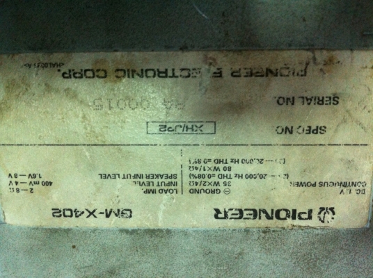 Pioneer GM-X402 2CH 70W*2 วัตต์เต็ม ขับซับได้ มือ2 ญี่ปุ่น