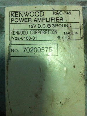 KENWOOD KAC-746 4CH 70W-4 วัตต์เต็ม ขับซับได้ มือ2 ญี่ปุ่น