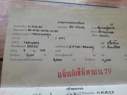 6ล้อหน้ายาว120แรงดั้ม...เครื่องดี คัสซีสวย เล่มทะเบียน ม.79ไว้เรียบร้อย....