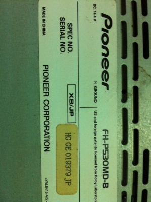 Pioneer FH-P530MD-B MP3 CD MD AUX มือ2 ญี่ปุ่น