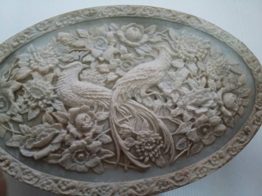 กล่องใส่เครื่องประดับหินอ่อนแกะลาย กล่องใส่เครื่องประดับหินอ่อนแกะลาย