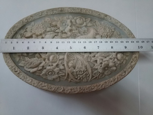 กล่องใส่เครื่องประดับหินอ่อนแกะลาย กล่องใส่เครื่องประดับหินอ่อนแกะลาย