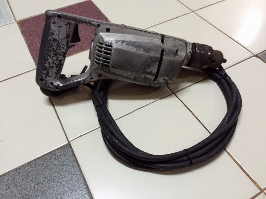 ขายสว่านขนาดหัวจับดอก13มิล4หุนเจาะไม้เจาะเหล็กรุ่นเก่าฮิตาชิmade in japan