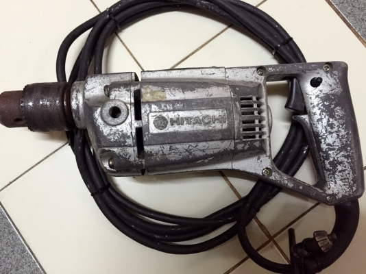 ขายสว่านขนาดหัวจับดอก13มิล4หุนเจาะไม้เจาะเหล็กรุ่นเก่าฮิตาชิmade in japan