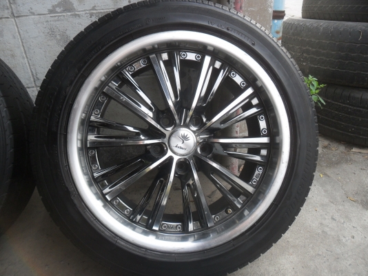 ล้อแม็ก 17นิ้ว 5รู114 พร้อมยาง สวยๆ 4 ล้อ ราคา 8500 บาท