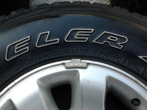 ล้อTiger+ยาง AT 31/10.5/15 สวยๆ 1ชุด ล้อTiger+ยาง AT 31/10.5/15 สวยๆ 1ชุด